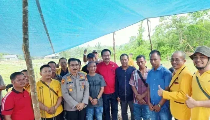 Peletakkan Batu Pertama Gedung Serba Guna DPD Onur Inhu Berjalan dengan Sukses