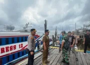 Kapolres Kepulauan Meranti Tinjau Insiden Tabrakan Kapal, Pastikan Tidak ada Korban Jiwa