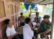 Jelang Pemilu, Bhabinkamtibmas Desa Penjuru Laksanakan Patroli Gabungan TNI – Polri