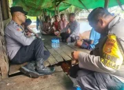 Sosialisasikan Pemilu Damai, Jajaran Personil Polsek Mandau Sambangi Desa Petani dan Buluh Manis