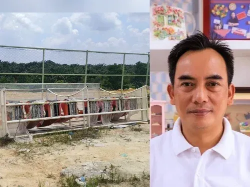 Bench Lapangan Sepak Bola Yang Telah Hancur Dan Tidak Terurus & Kadispora Kota Pekanbaru, Hazli Fendriyanto.