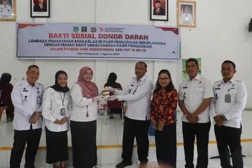 Lapas Kelas IIB Pasir Pengaraian Gelar Donor Darah Menjelang Hari Pengayoman Ke-79