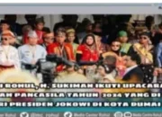Bupati H. Sukiman Hadiri Upacara Hari Lahir Pancasila di Blok Rokan, Presiden Jokowi Sebagai Inspektur Upacara