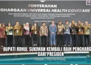 Bupati Rokan Hulu Raih Penghargaan UHC dari Presiden, Bukti Komitmen dalam Kesehatan Masyarakat