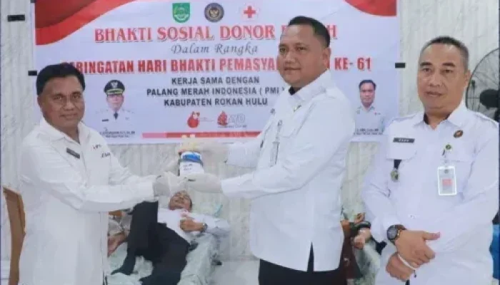 Peringati HBP ke-61, Lapas Pasir Pangarayan Gelar Donor Darah Bersama PMI Rohul
