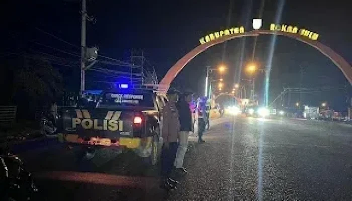 Polres Rohul Gelar Patroli Lampu Biru Skala Besar, Jaga Keamanan Malam Hari