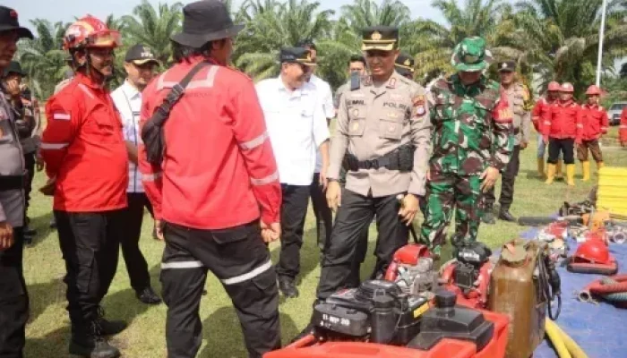 Kapolres Rohul Pimpin Apel Kesiapsiagaan Karhutla di Bonai Darussalam: Jangan Tunggu Bencana Baru Bergerak