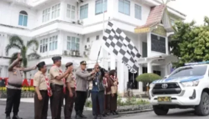 Kapolres Rohil dan Forkopimda Lepas Kontingen Jambore Karhutla 2025, Tekankan Semangat Lingkungan dan Kedisiplinan