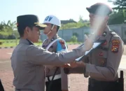Kapolres Rohul AKBP Emil Eka Putra Pimpin Langsung Upacara PTDH Aipda M. Pane