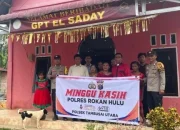 Wujudkan Rasa Aman, Polsek Tambusai Utara Laksanakan Patroli “Minggu Kasih” dan Pengamanan Ibadah di Gereja GPI