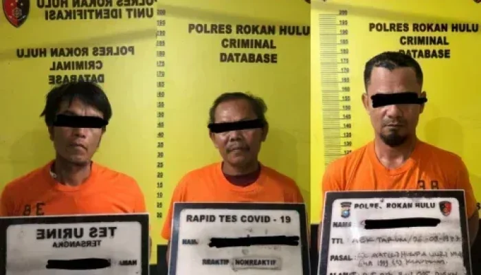 Polres Rohul Tangkap Tiga Pelaku Pembakaran 30 Hektar Lahan di Rambah Samo