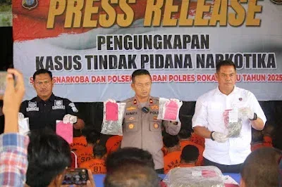 Gelar Konferensi Pers, Polres Rohul Ungkap