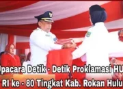 Semarak HUT ke-80 RI di Rohul: Bupati Anton Pimpin Upacara Detik-Detik Proklamasi dengan Penuh Khidmat