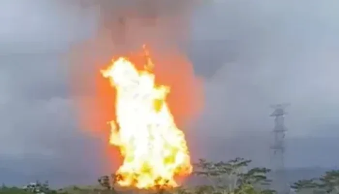 Ledakan Diduga Pipa Gas di Inhil, Akses Jambi-Riau Ditutup Sementara