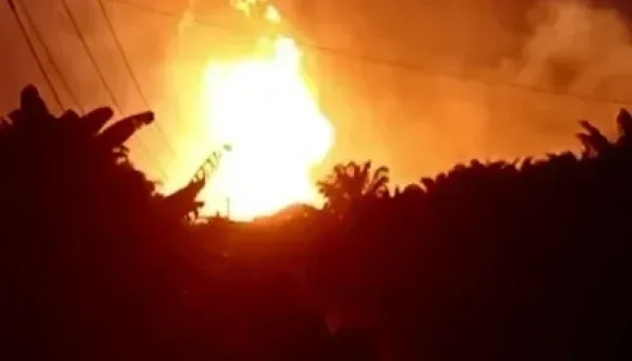 Pipa Gas TGI Bocor di Inhil, Semburan Api 15 Meter Gegerkan Warga Kemuning
