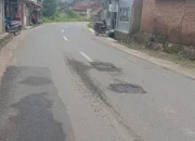 Baru Sebulan Dikerjakan, Jalan Sp.5 Podomoro Pringsewu Sudah Rusak