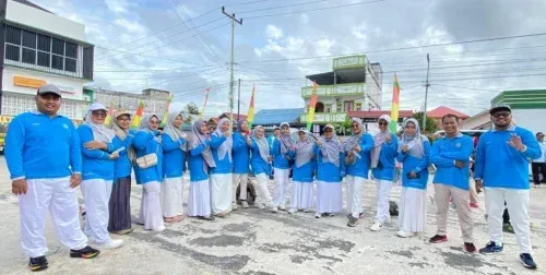 HAB Kemenag ke-80, MTs YPPI Bengkalis Perkuat Kebersamaan Lewat Jalan Santai