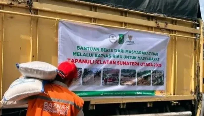 Baznas Riau Kirim 3 Ton Beras ke Tapanuli Selatan