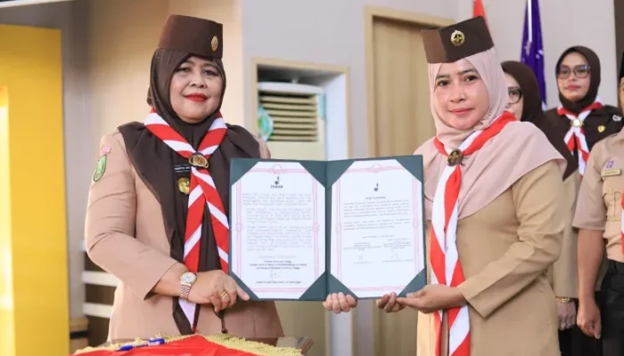 Kwarcab Pramuka Meranti Lantik Pengurus Kwarran Tebingtinggi 2025–2028