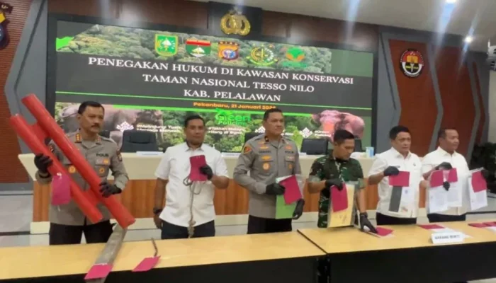 Rusak Fasilitas Satgas dan Kuasai TNTN, 9 Orang Diamankan Polda Riau