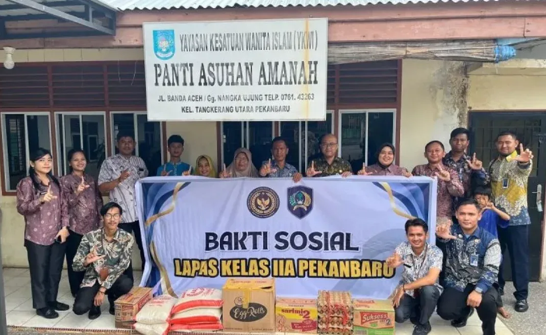 Lapas Pekanbaru Gelar Bakti Sosial di Dua Panti Asuhan
