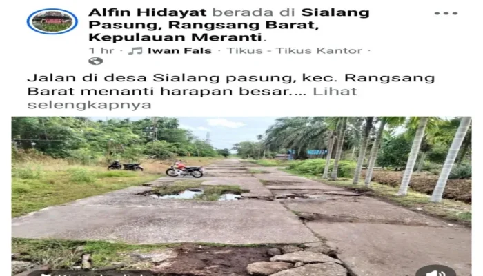 Viral di Media Sosial, Jalan Rusak Sialang Pasung Kembali Mempermalukan Infrastruktur Daerah