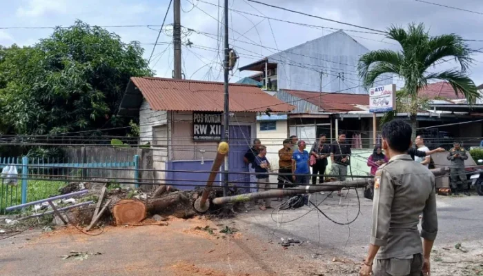 Tiang FO Tumbang, Pemko Pekanbaru Siap Tertibkan Provider Nakal