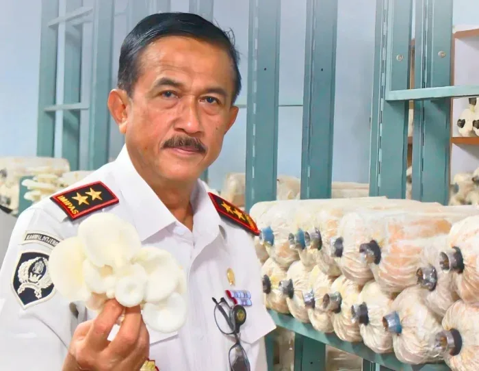 Kanwil Ditjenpas Riau Ambil Peran Ketahanan Pangan Nasional Lewat Panen Jamur
