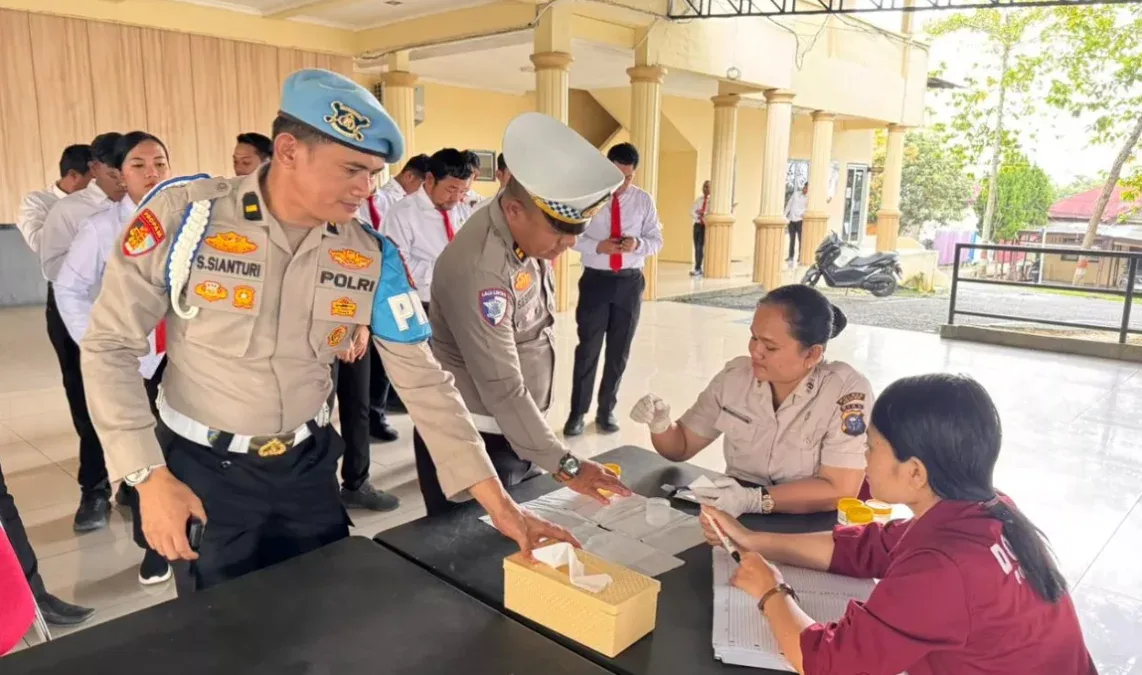 Tes Urine 58 Personel, Polres Rohil Tegaskan Komitmen Zero Tolerance Narkoba