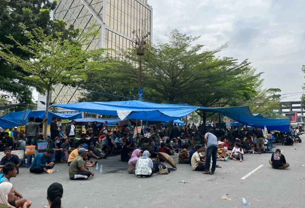 Aksi Mahasiswa Tesso Nilo Bertahan