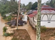 Banjir Bandang Terjang Kampar Kiri Hulu, Delapan Desa Terdampak, Rumah Warga Hanyut