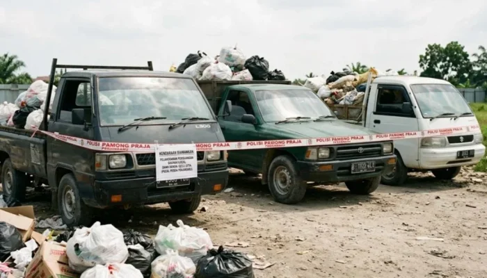 DLHK Pekanbaru Amankan 3 Mobil Buang Sampah Ilegal dari Kampar