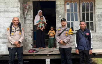 Polsek Tebing Tinggi Barat Salurkan Bantuan Gizi untuk Anak Stunting