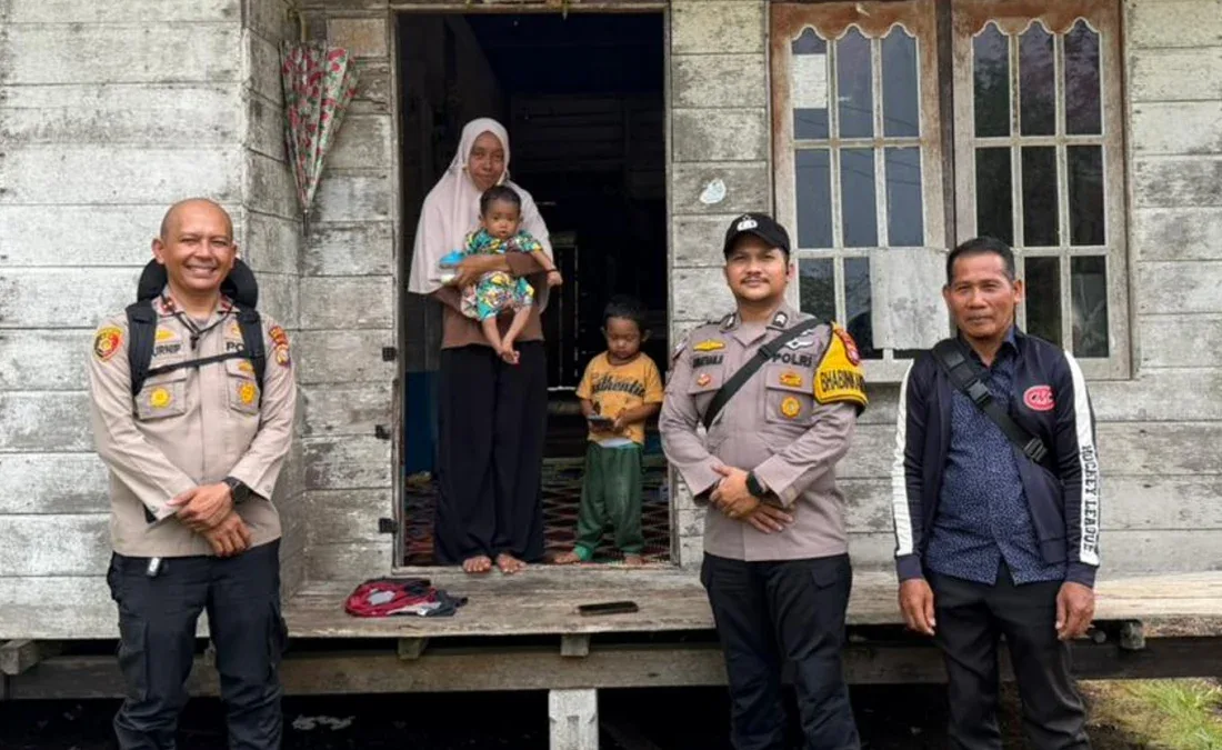 Polsek Tebing Tinggi Barat Salurkan Bantuan Gizi untuk Anak Stunting