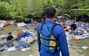 KLM Setia Bersama Tenggelam di Selat Rengit Meranti, Seluruh ABK Selamat