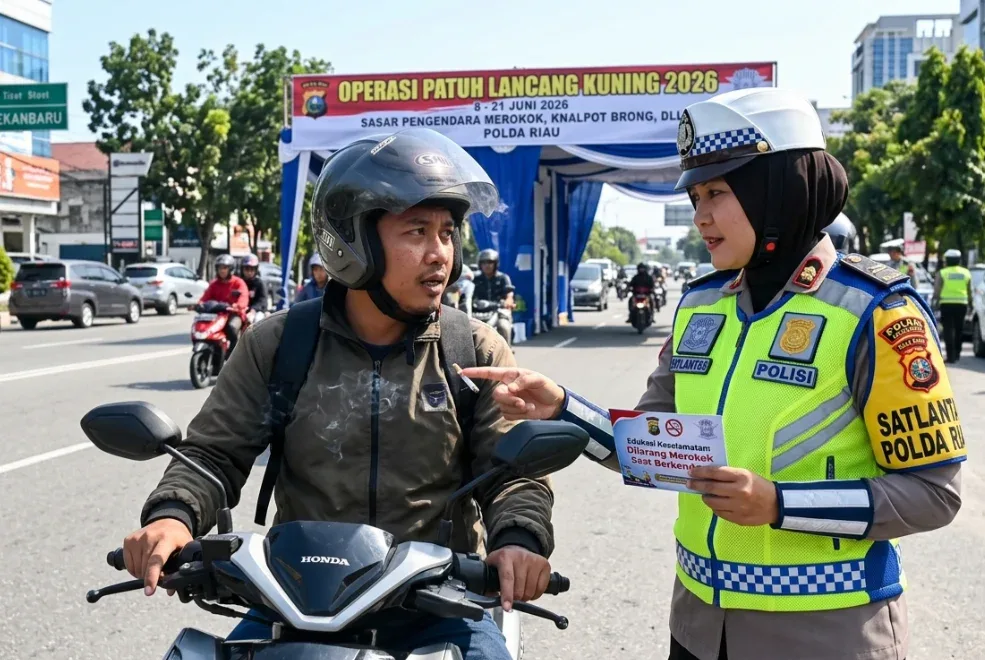 Operasi Patuh 2026 Sasar Pengendara yang Merokok