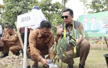 Pemkab Inhu Tanam 4.000 Pohon Serentak, Sekolah Jadi Garda Depan Pelestarian Lingkungan