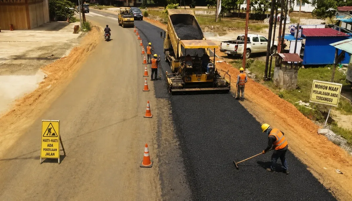 Perbaikan Jalan Simpang Minas Libatkan 24 Perusahaan