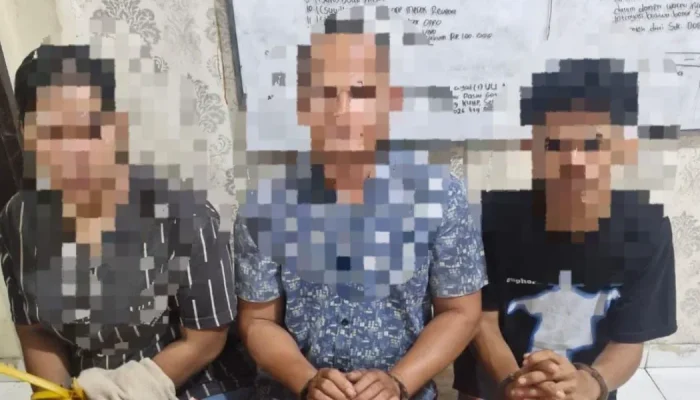 Polres Siak Bekuk Tiga Terduga Bandar Sabu, Senpi Rakitan Ikut Disita