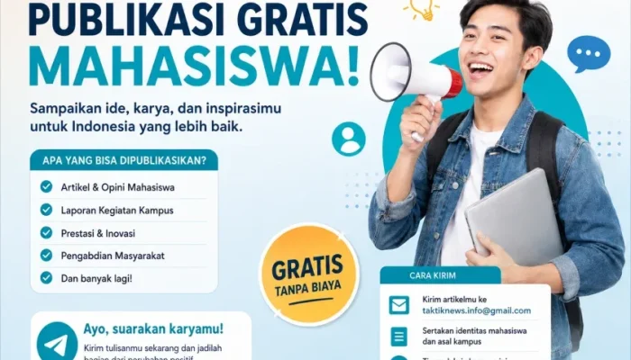 Taktiknews.com Buka Publikasi Gratis untuk Pelajar dan Mahasiswa, Ribuan Karya Telah Terbit