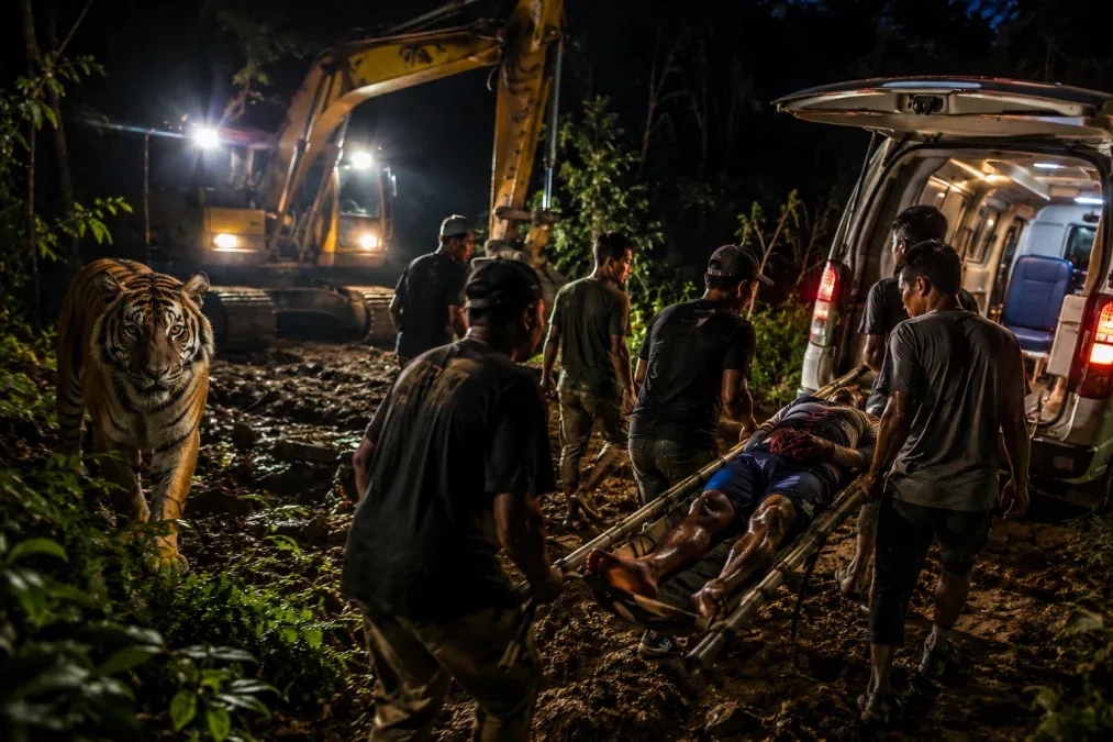 Harimau Sumatera Serang Pekerja di Siak