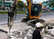 Pemko Pekanbaru Mulai Normalisasi Drainase Sudirman