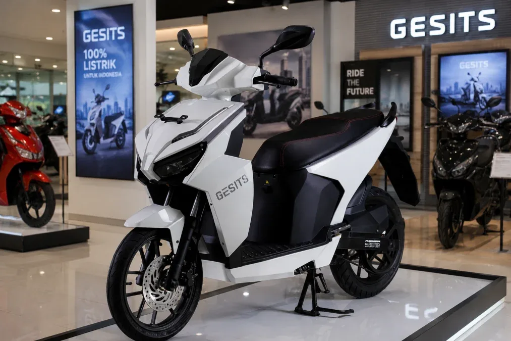 Spesifikasi GESITS G1 Motor Listrik 2.000 Watt, Jarak Tempuh 50 Km