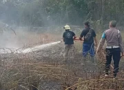 Kebakaran Lahan Depan Mall SKA Pekanbaru Dipadamkan