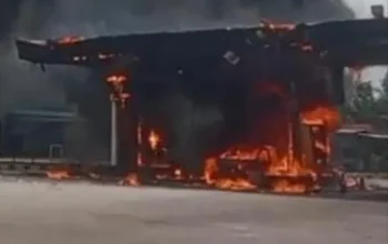SPBU di Pelalawan Terbakar, Api Diduga Berawal dari Minibus Isi Pertalite