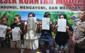 Polsek Kuantan Mudik Tertibkan Warung Remang-remang Bukit Betabuh