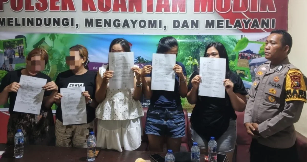 Polsek Kuantan Mudik Tertibkan Warung Remang-remang Bukit Betabuh