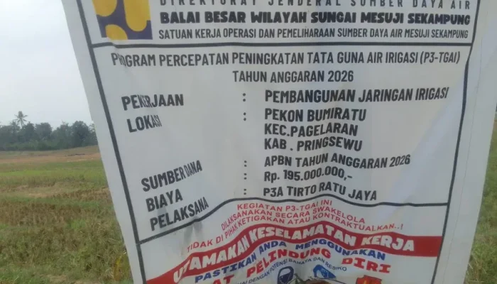 Beton Pecah di Proyek Irigasi Rp195 Juta di Pekon Bumiratu: Ketika Papan Proyek Berbicara “Swakelola”, Material Justru Menyisakan Tanda Tanya
