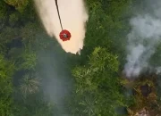 Lanud Roesmin Nurjadin, water bombing, Karhutla Riau, pemadaman karhutla, BMKG Pekanbaru