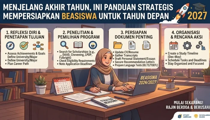 Pendaftaran Beasiswa Tahun Depan Perlu Disiapkan Sejak Akhir Tahun, Ini Langkah Pentingnya